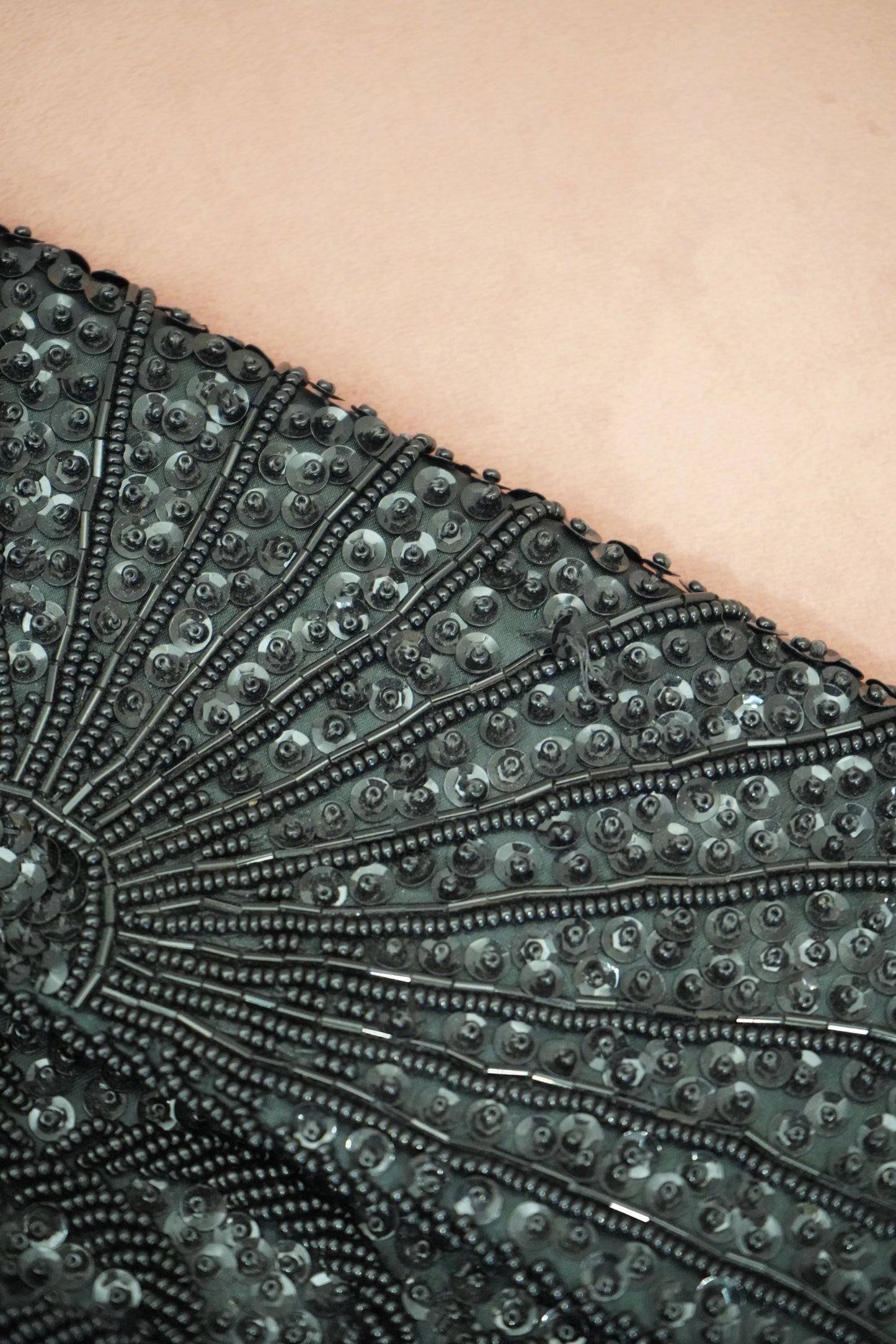 Vintage Black Beaded Clutch