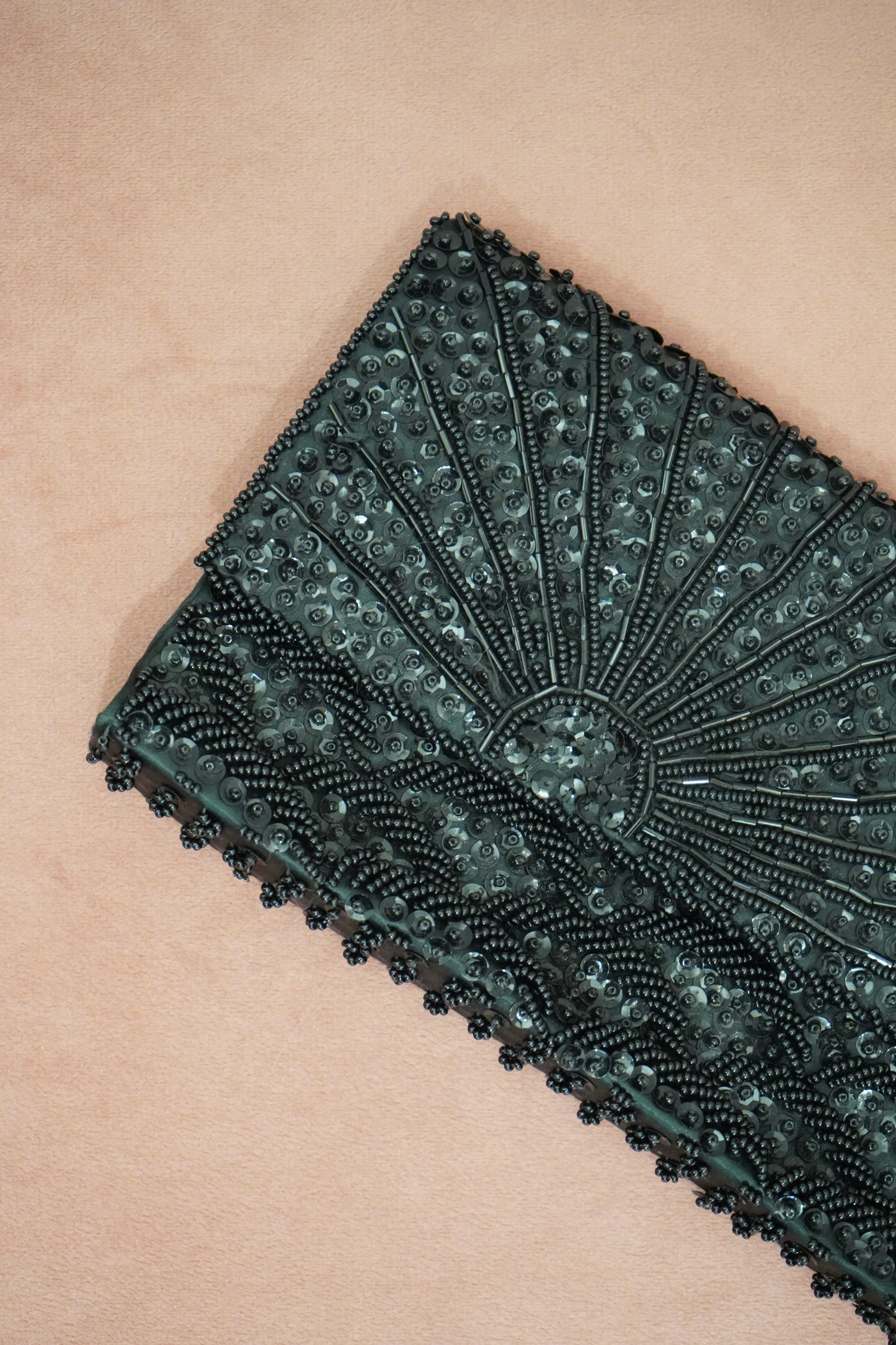 Vintage Black Beaded Clutch