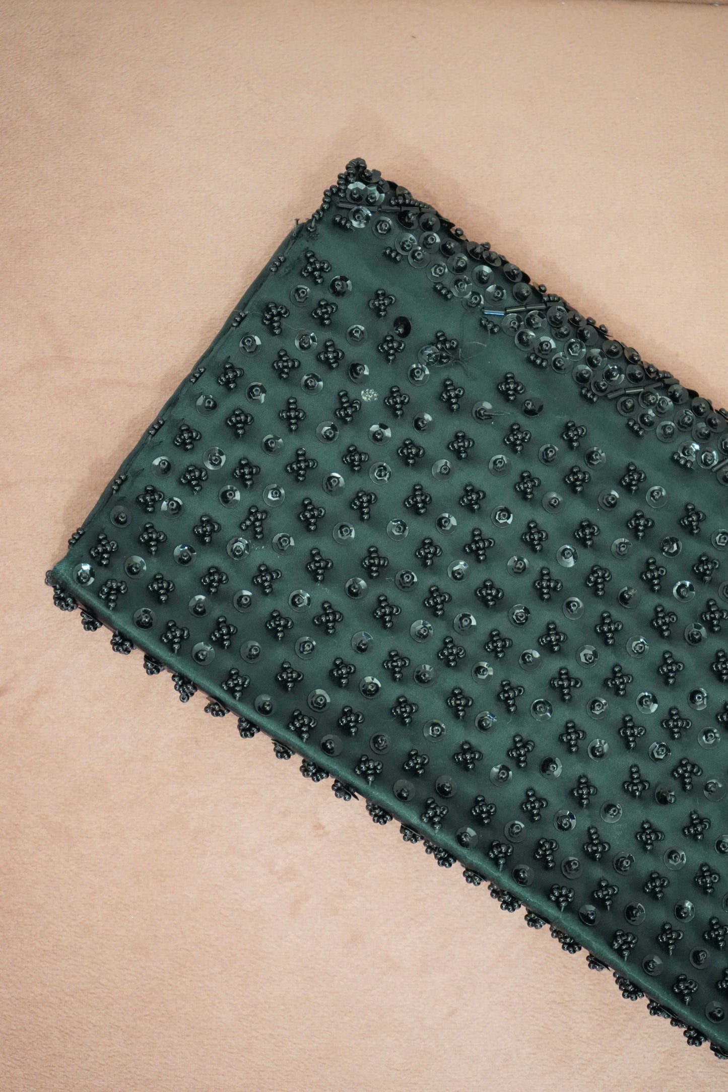 Vintage Black Beaded Clutch