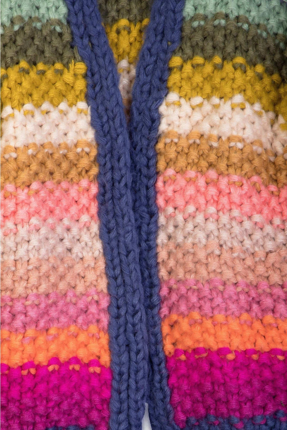 SAACHI Rainbow Knitted Cardigan Kimono