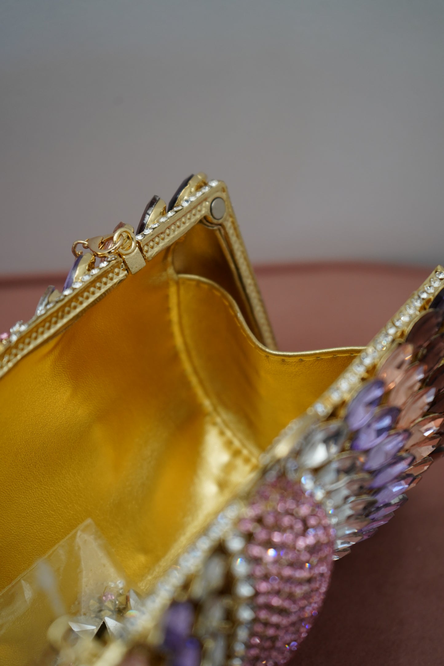Pink & Purple Rhinestone Purse