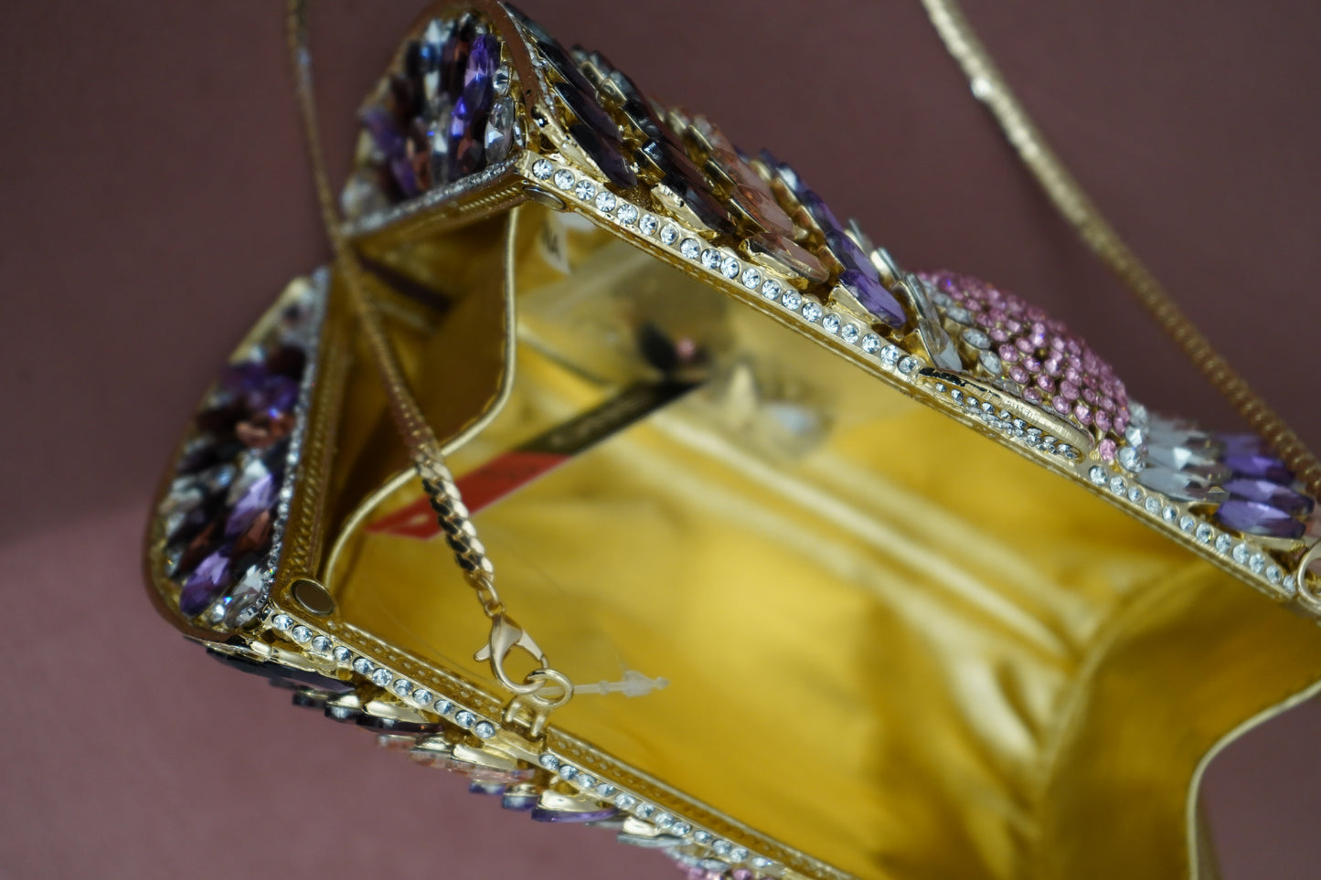 Pink & Purple Rhinestone Purse