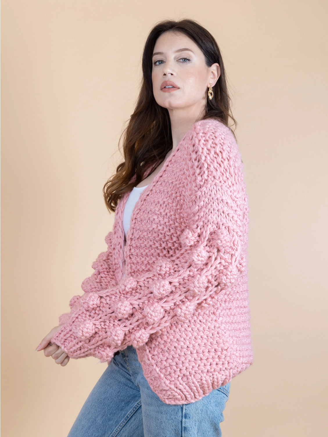 SAACHI Bauble Sleeve Knit Cardigan Kimono