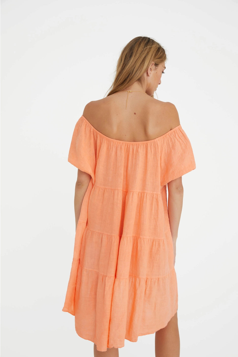 Marché Orange off-the-shoulder Dress