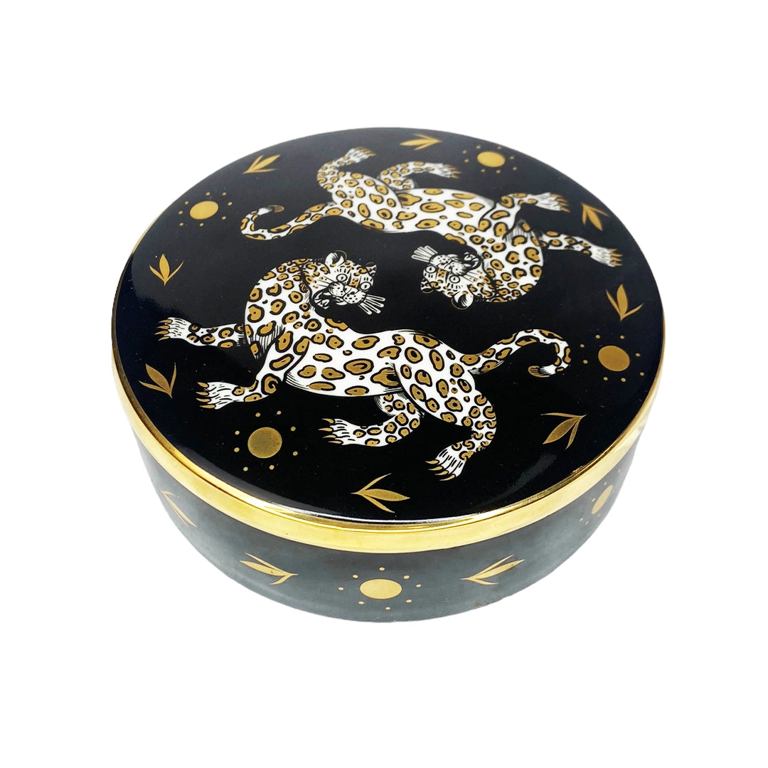Spitfire Girl Leopards Porcelain Trinket Dish