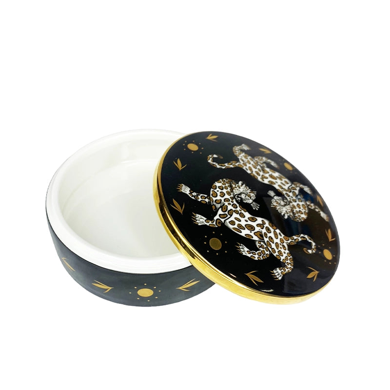 Spitfire Girl Leopards Porcelain Trinket Dish