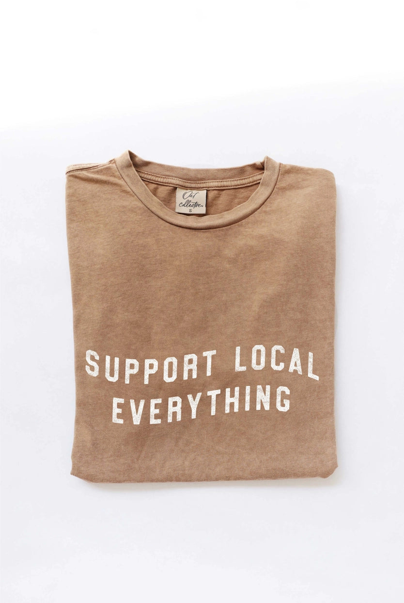 Oat Collective “Support Local Everything” Mineral Washed T-Shirt