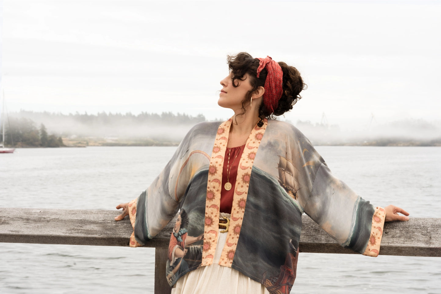 Market of Stars “Hold Fast” Nautical Cropped Kimono