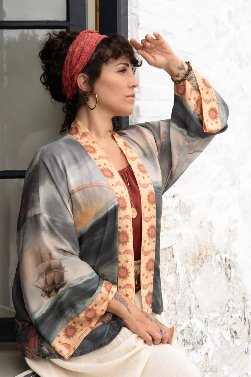 Market of Stars “Hold Fast” Nautical Cropped Kimono