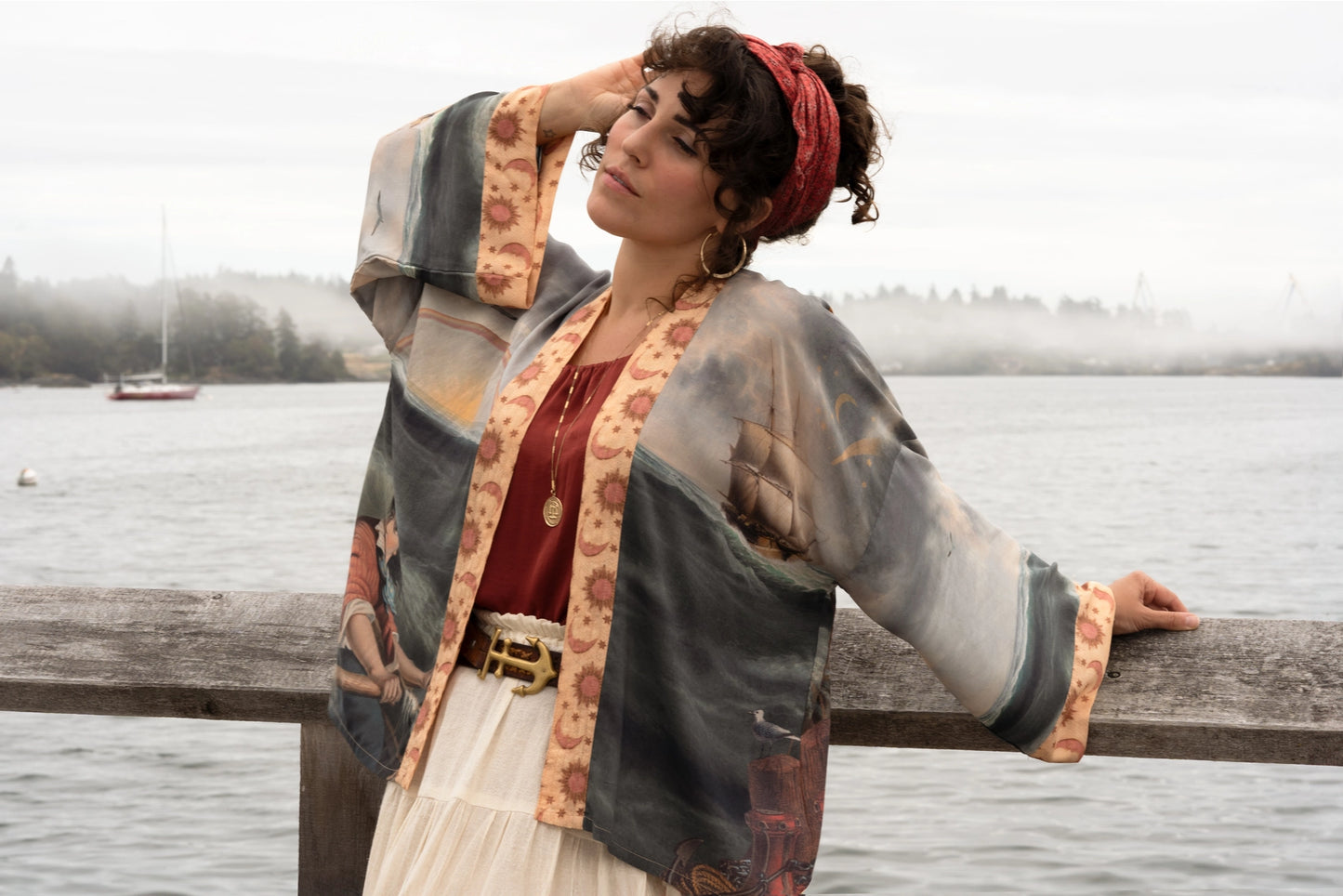 Market of Stars “Hold Fast” Nautical Cropped Kimono