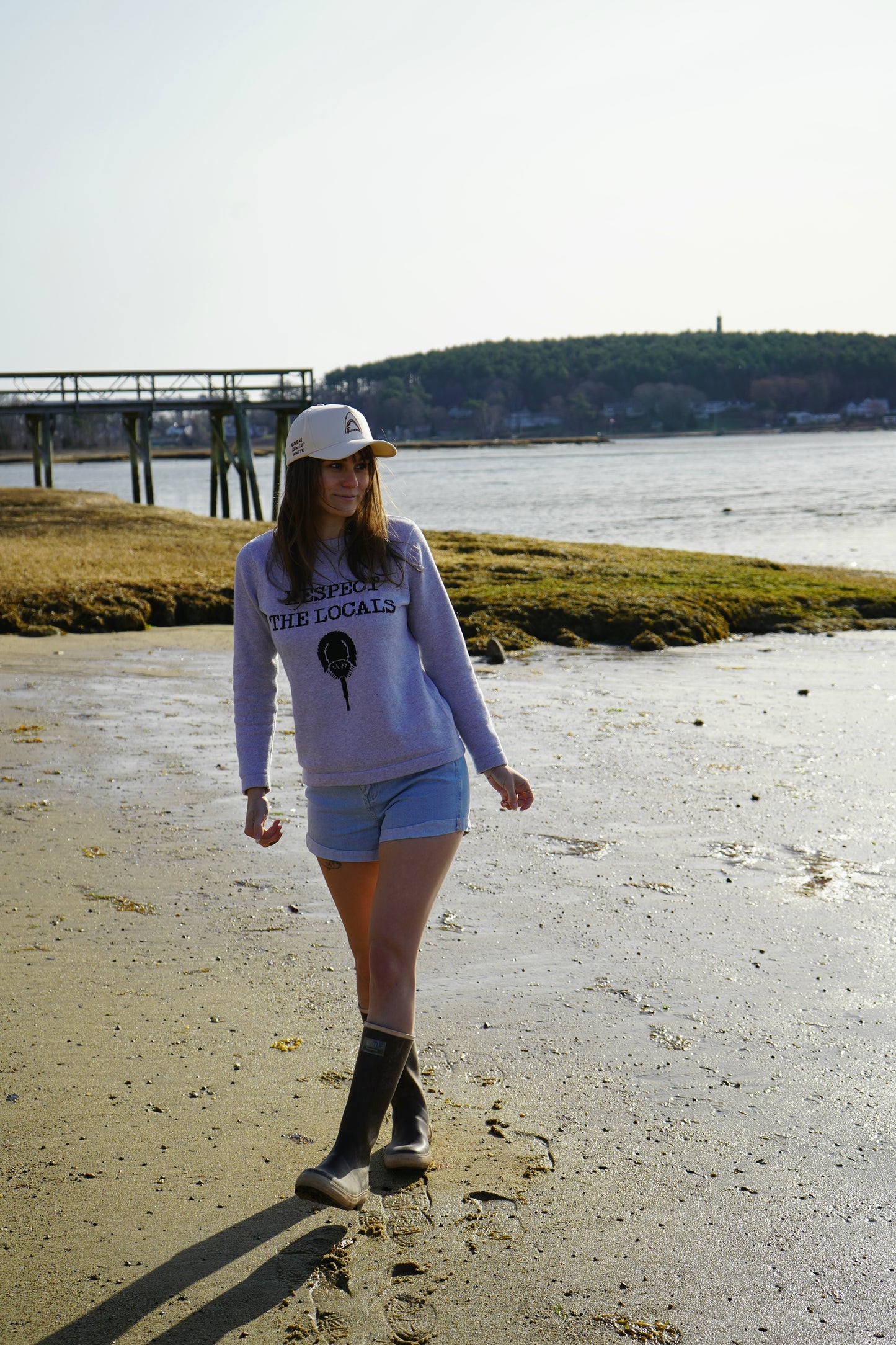 Pink Pineapple RESPECT THE LOCALS Horseshoe Crab Sweater