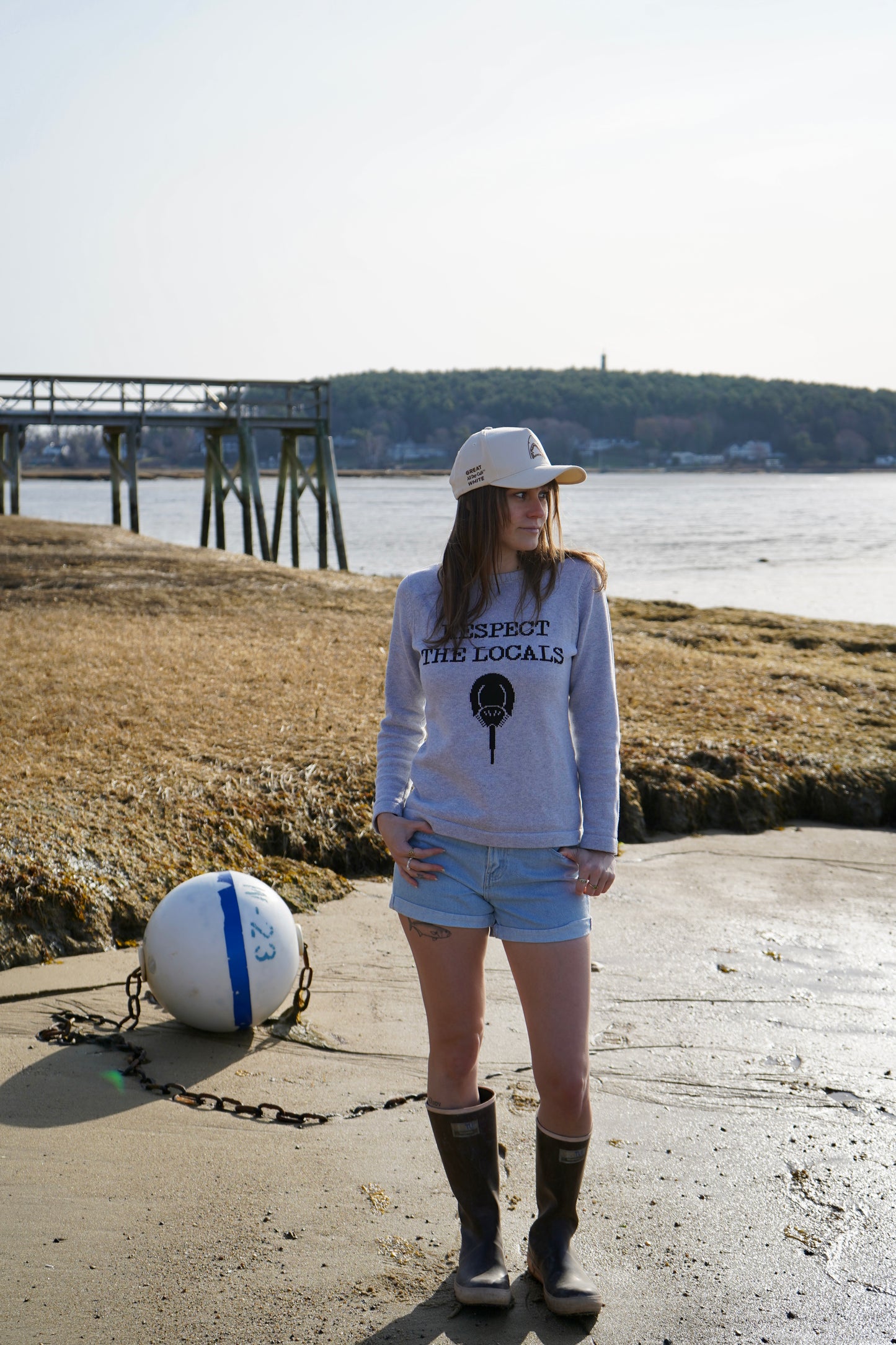 Pink Pineapple RESPECT THE LOCALS Horseshoe Crab Sweater