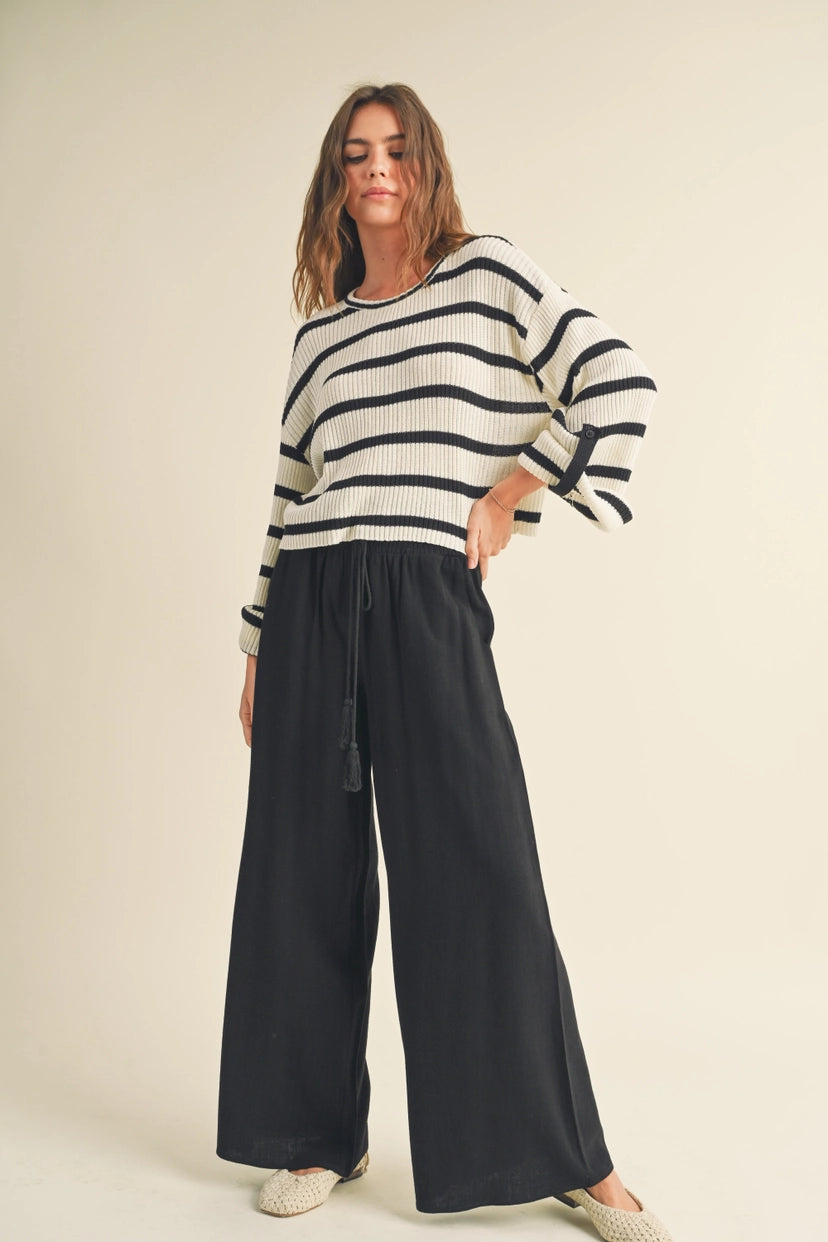 MIOU MUSE Black Flowy Pants