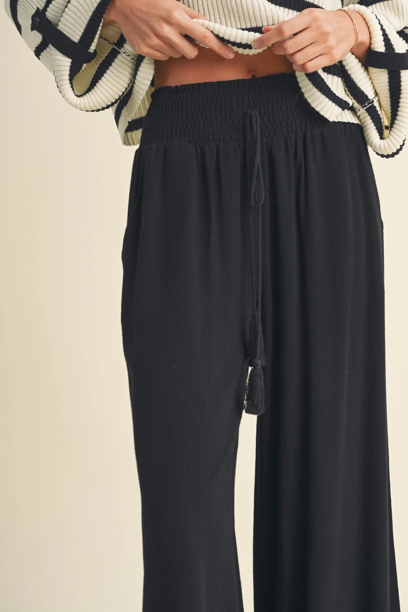 MIOU MUSE Black Flowy Pants
