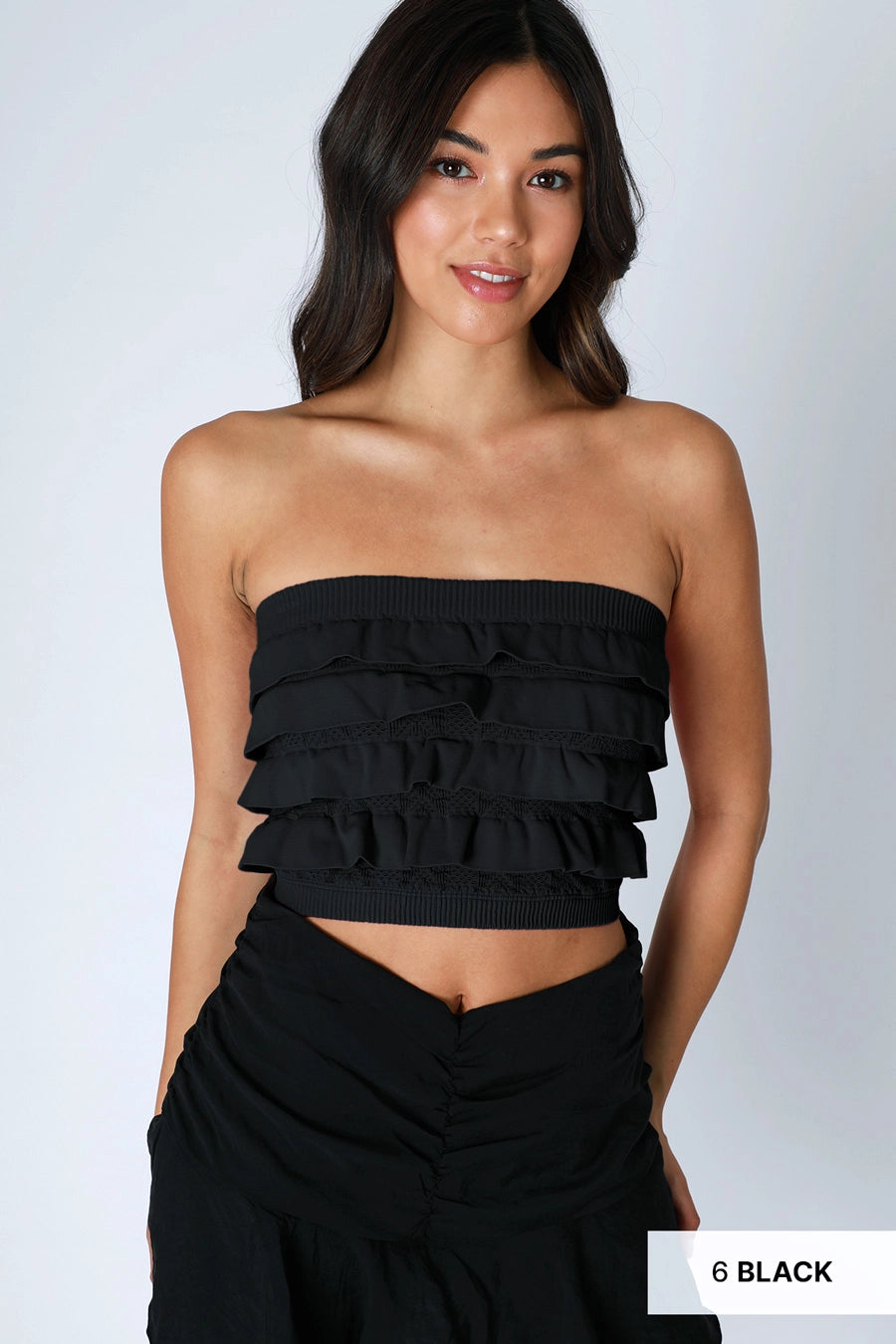 Nikibiki Ruffle Tube Top