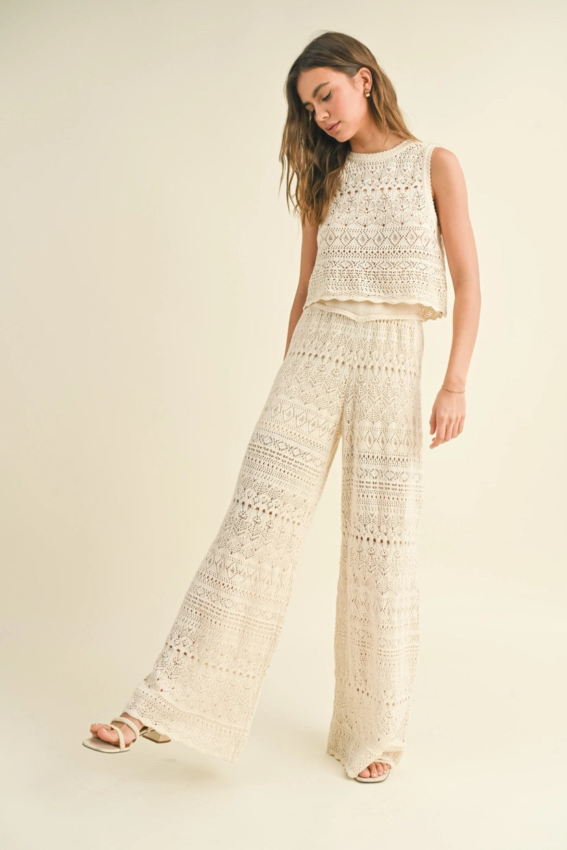 MIOU MUSE Crochet Pants