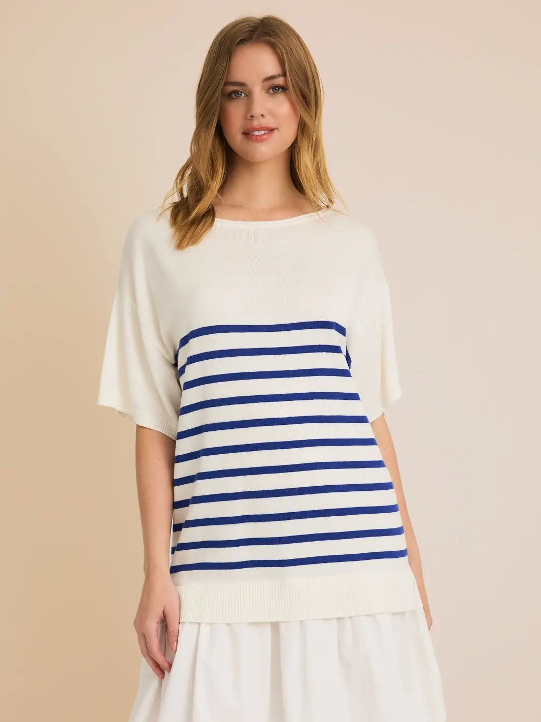 GILLI Nautical Striped Drop Waist Dress