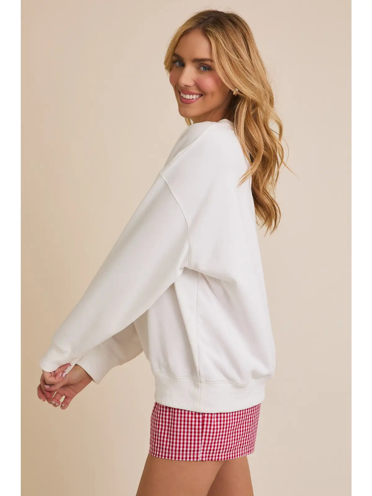 GILLI USA Embroidered Crew Neck