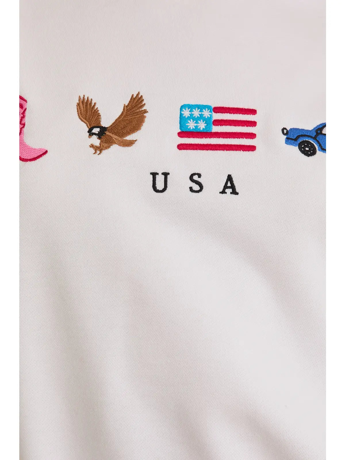 GILLI USA Embroidered Crew Neck