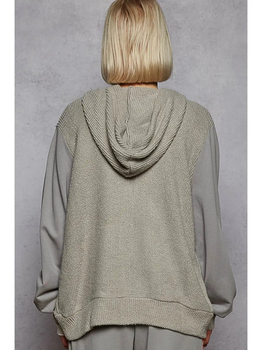 POL Grap Zip Hoodie with Mini Granny Squares