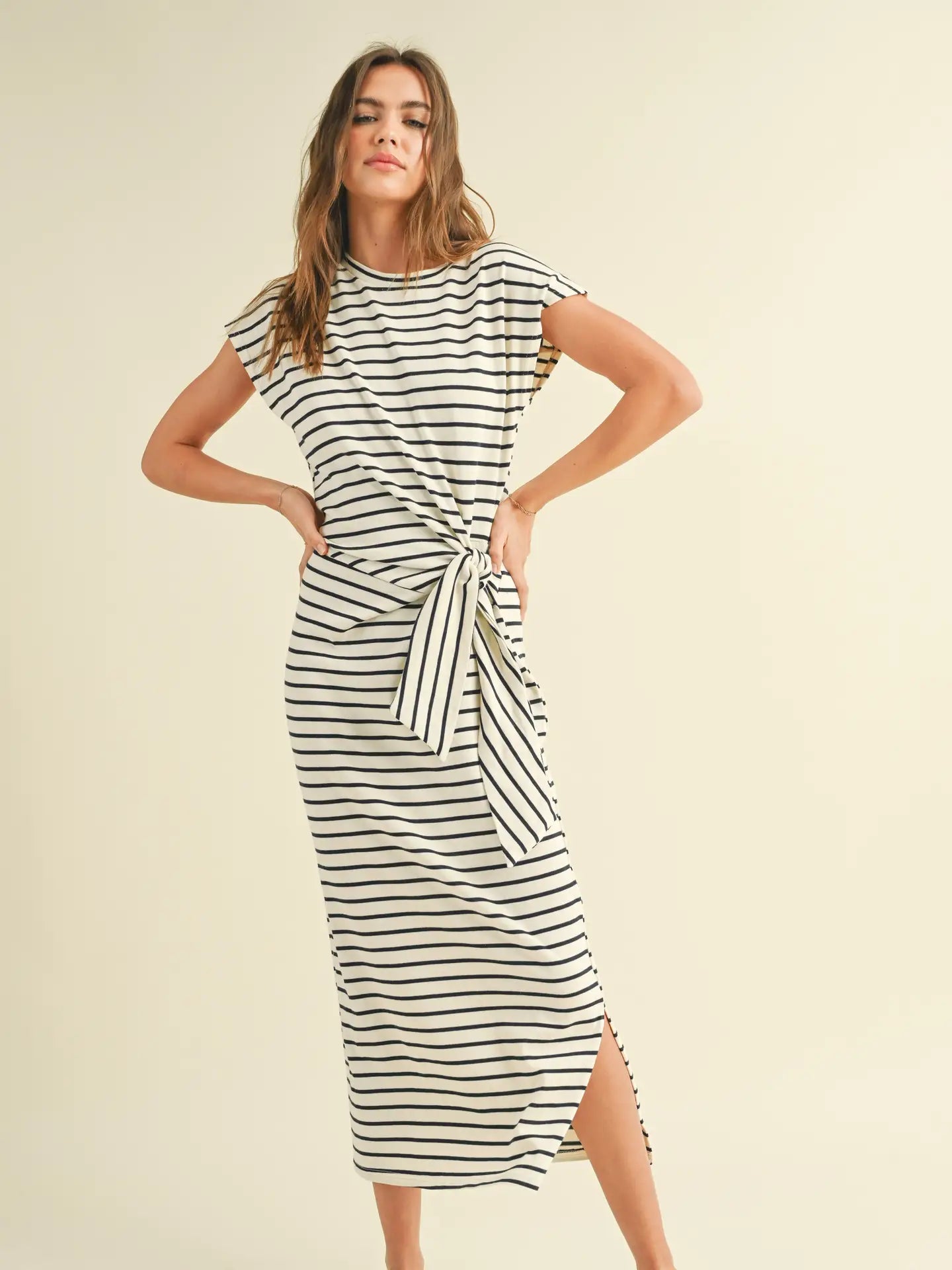 MIOU MUSE Striped Knot Dress