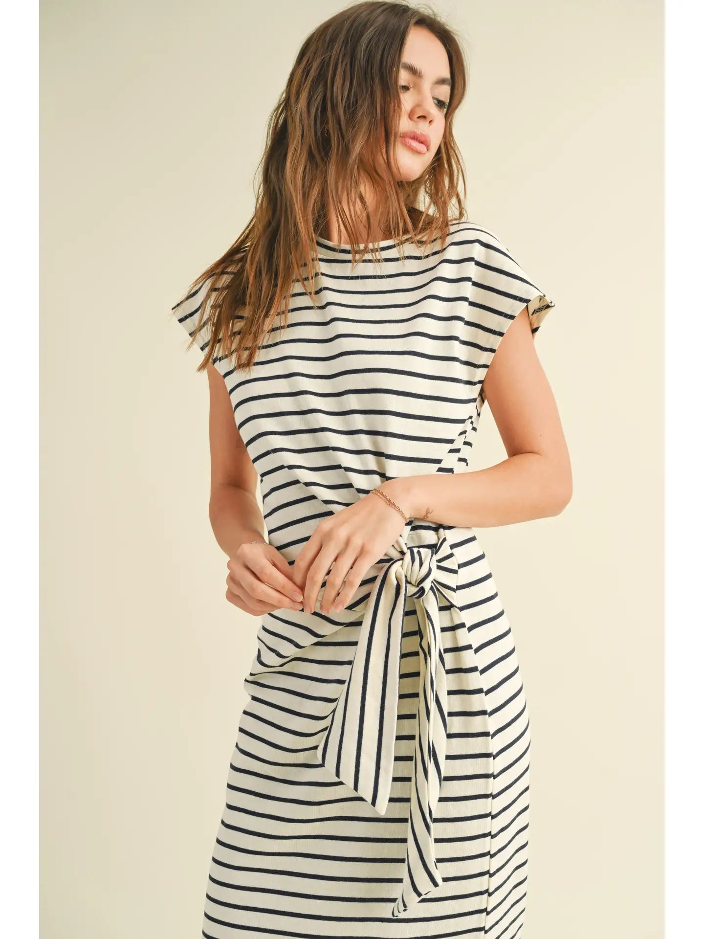 MIOU MUSE Striped Knot Dress