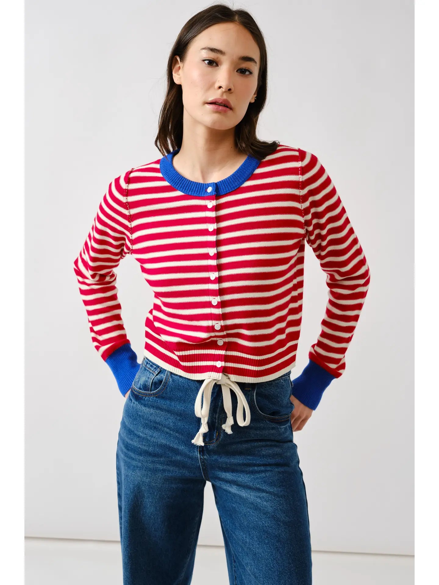 Aaron & Amber Striped Cardigan