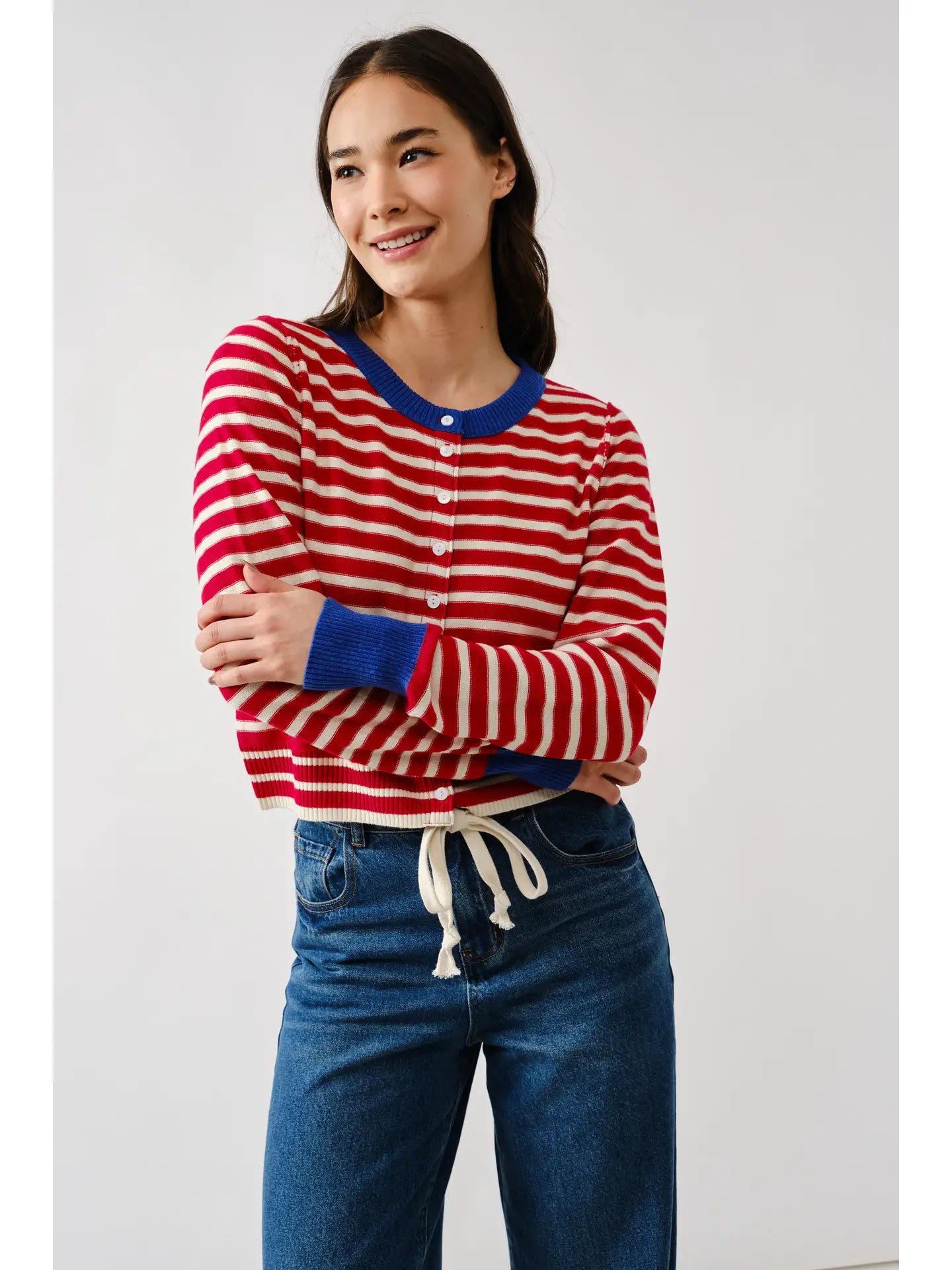 Aaron & Amber Striped Cardigan