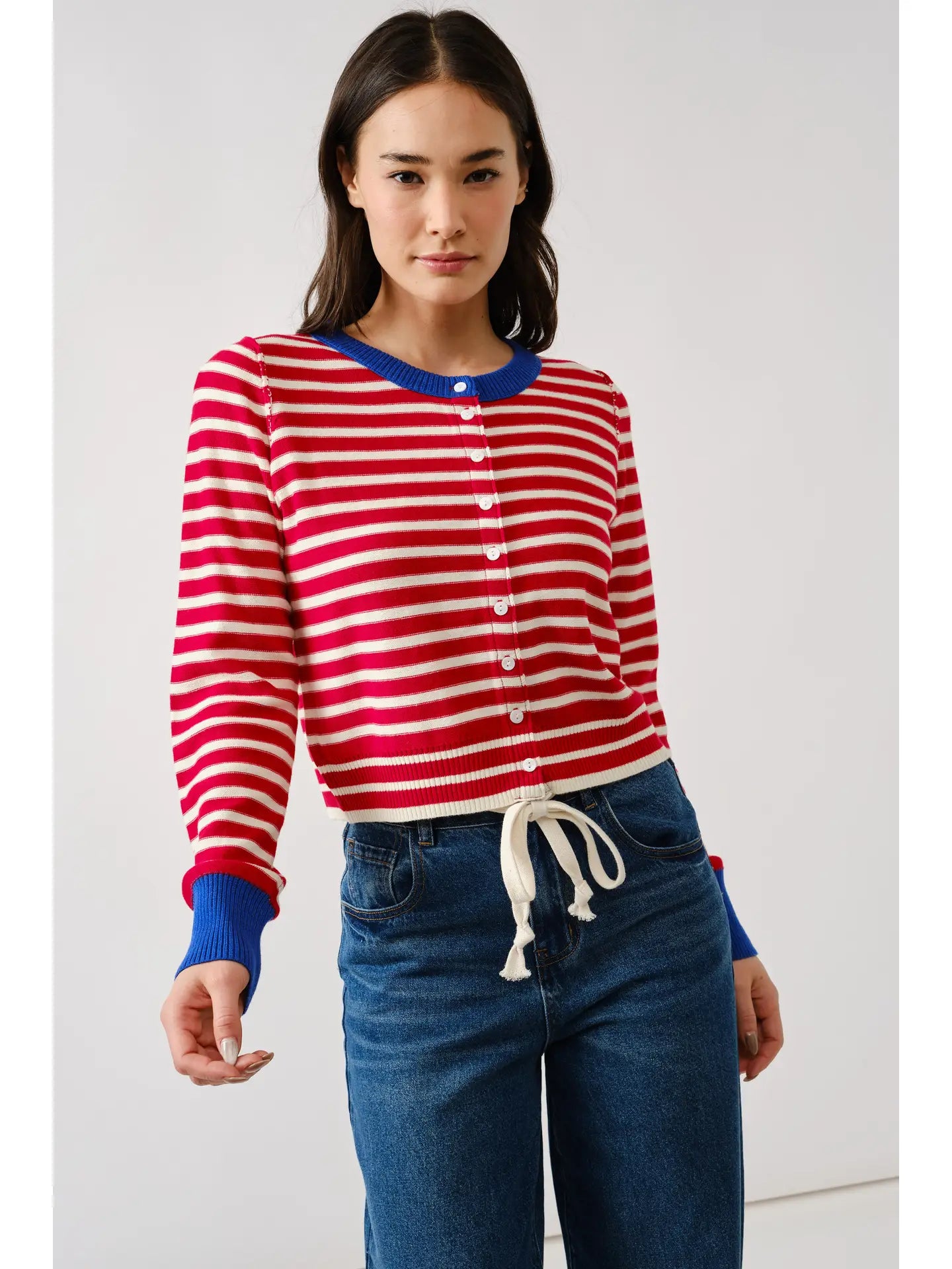 Aaron & Amber Striped Cardigan