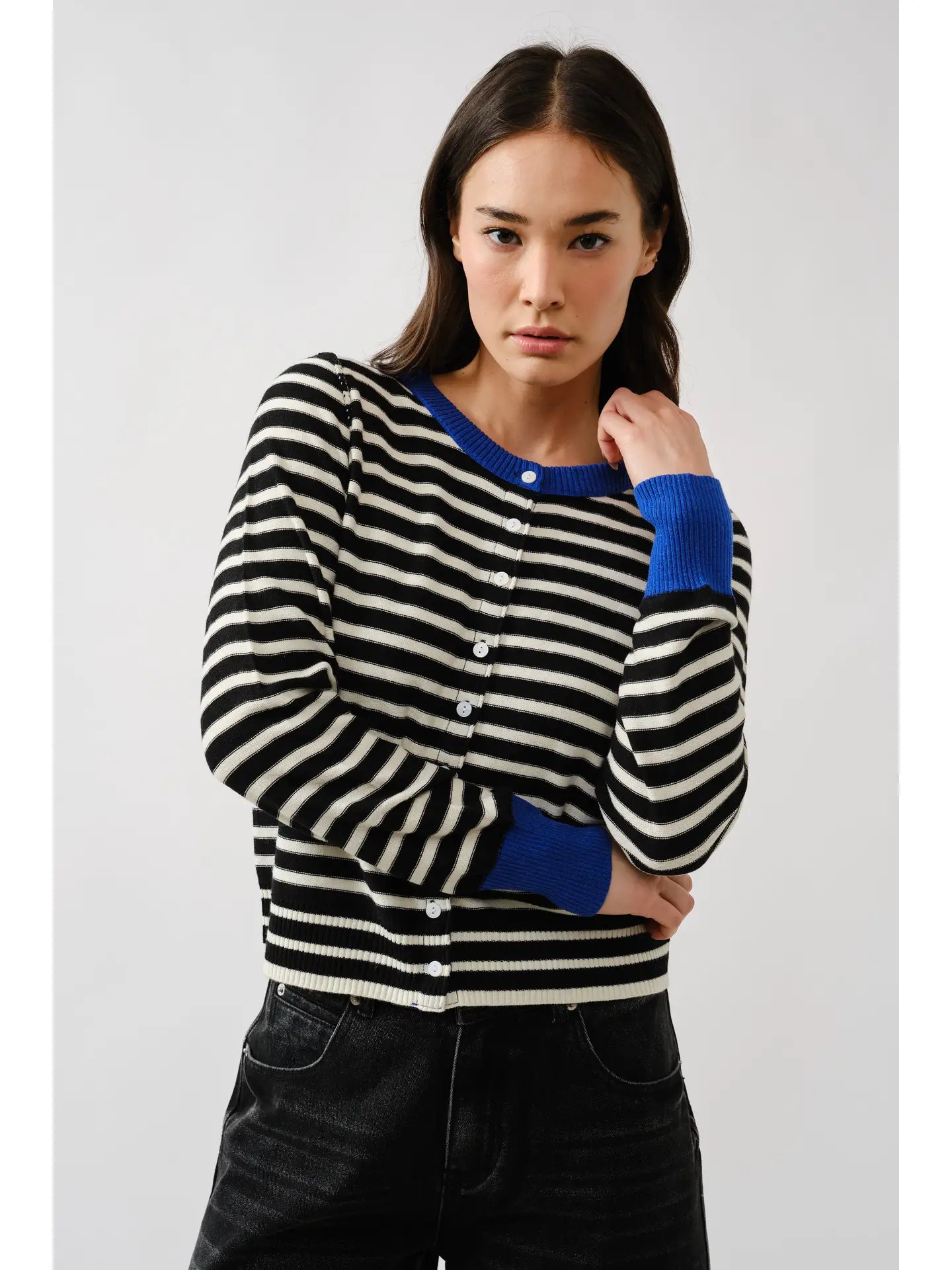 Aaron & Amber Striped Cardigan