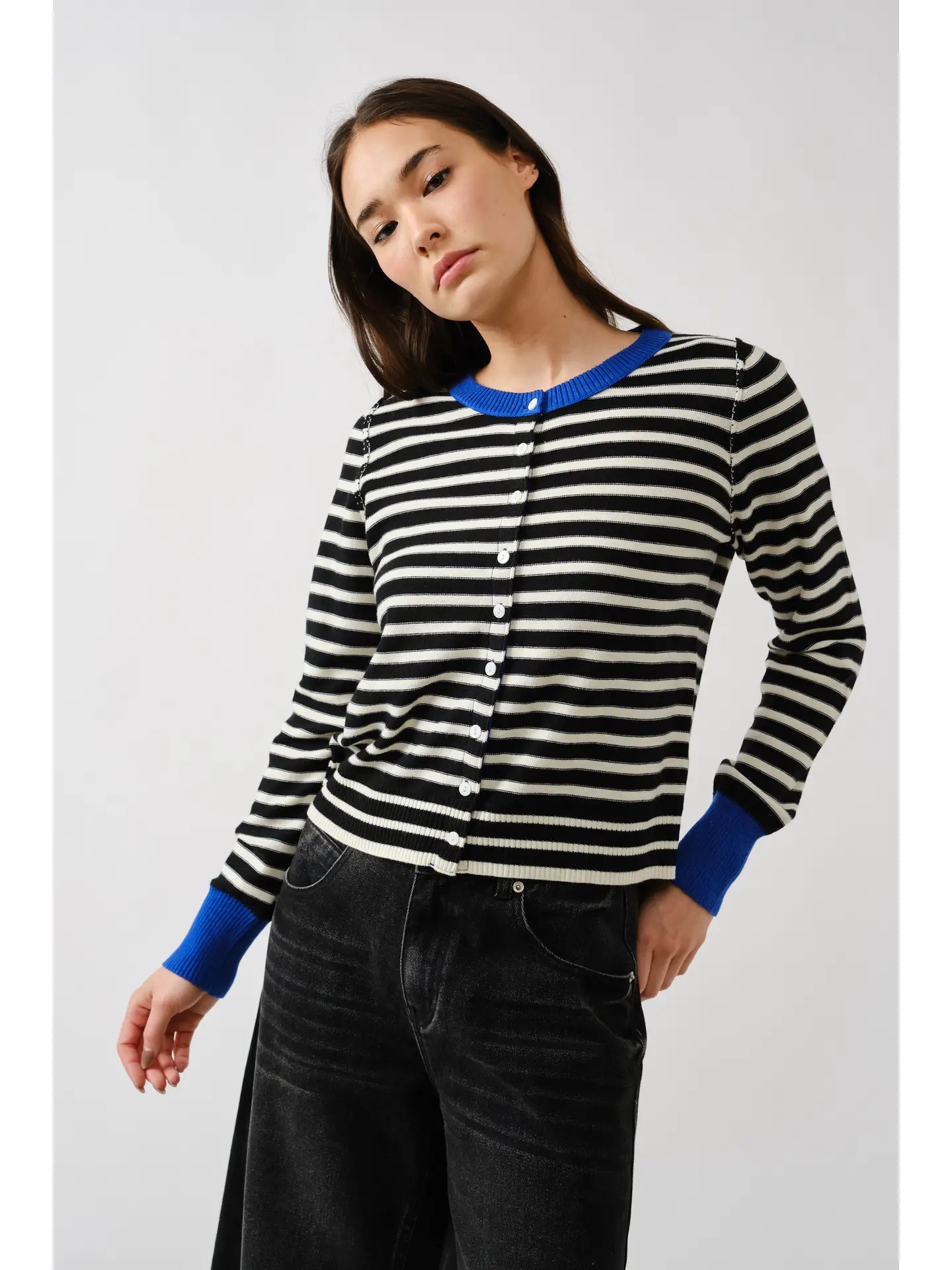 Aaron & Amber Striped Cardigan