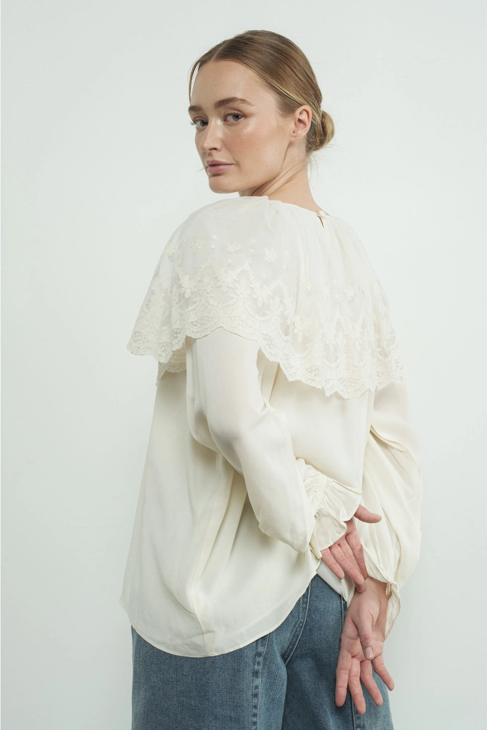 Aaron & Amber Lace Cape Blouse