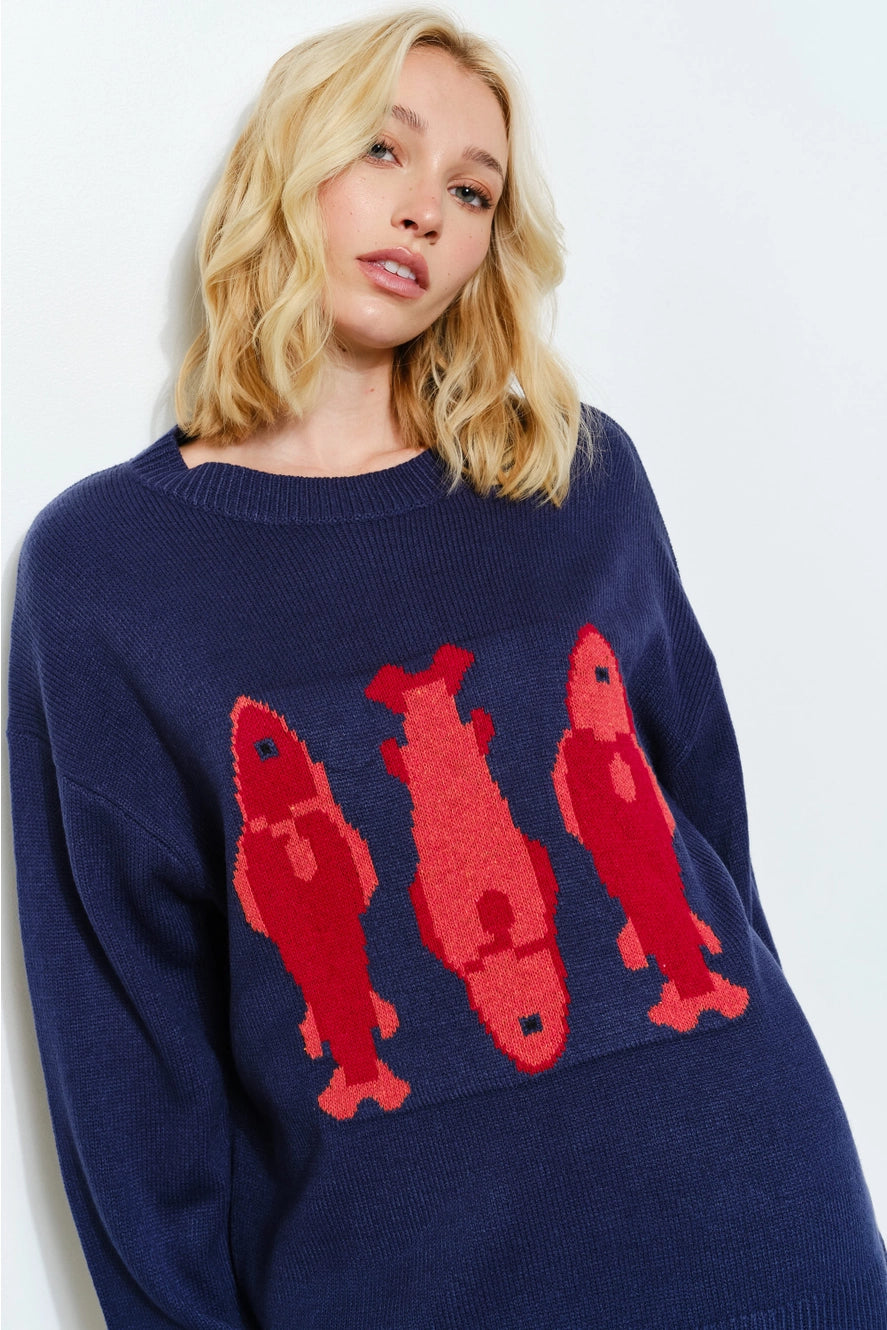 Pretty Garbage Fish Sweater