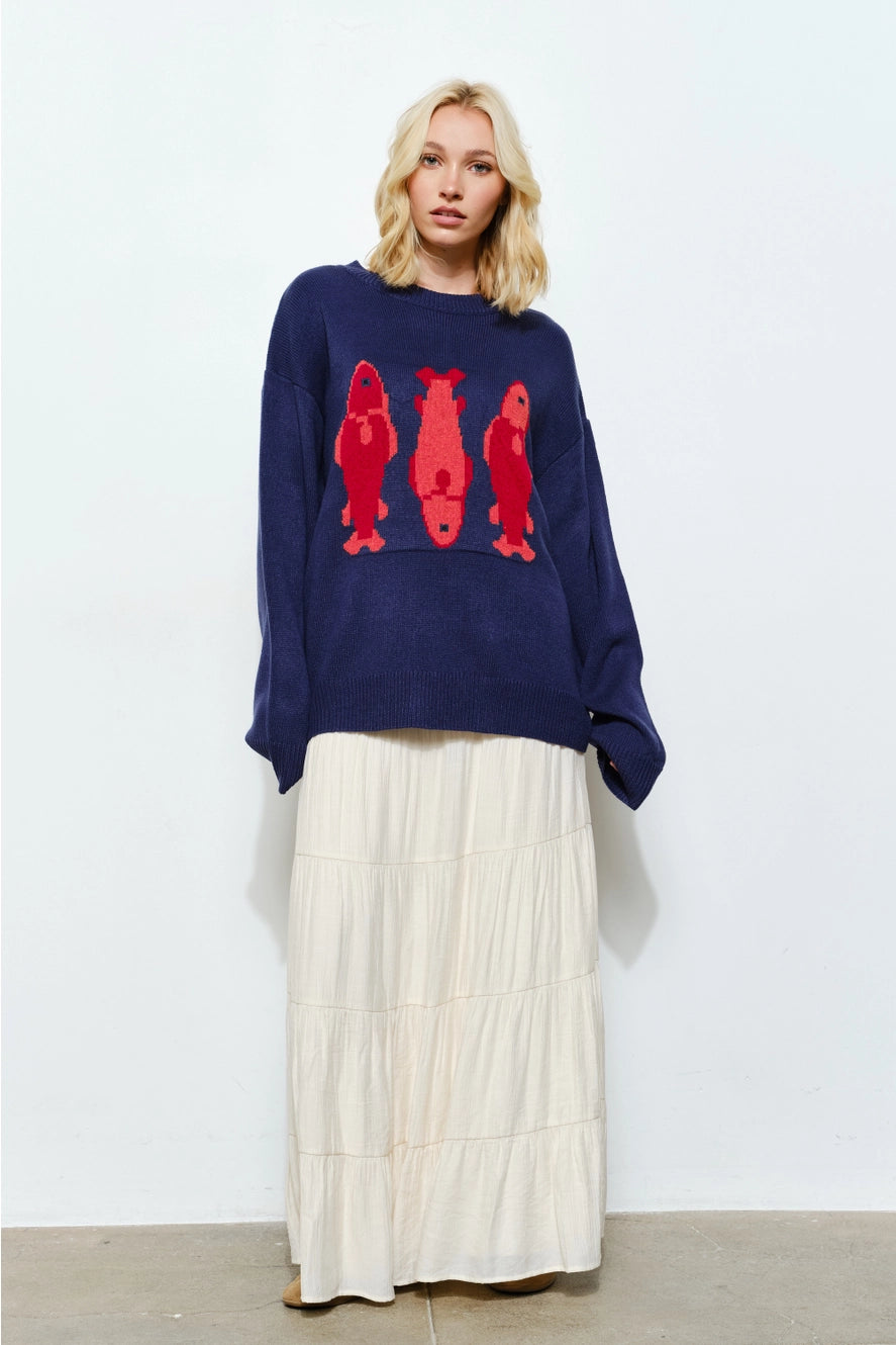 Pretty Garbage Fish Sweater