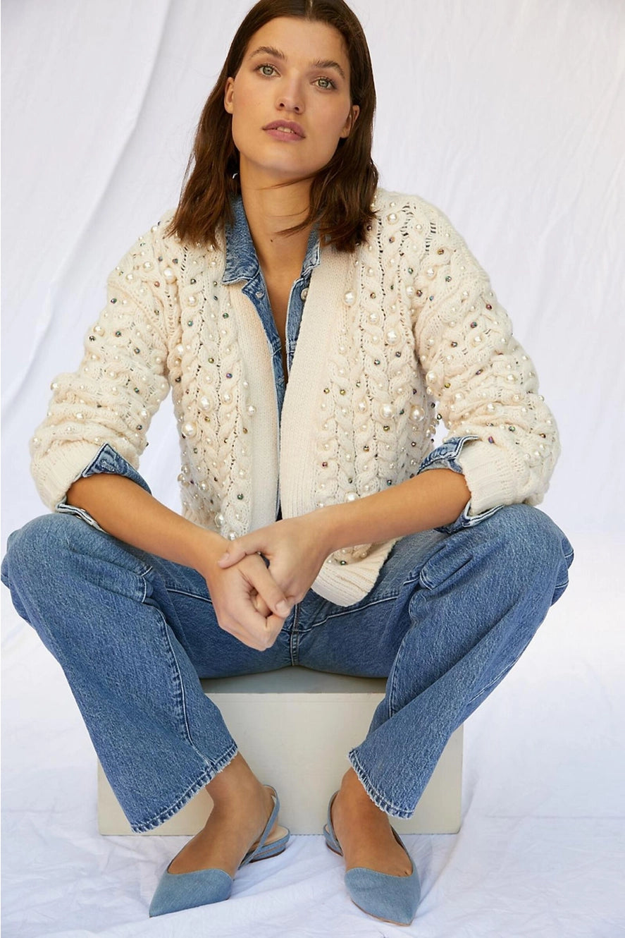 SAACHI Pearl Knit Cardigan