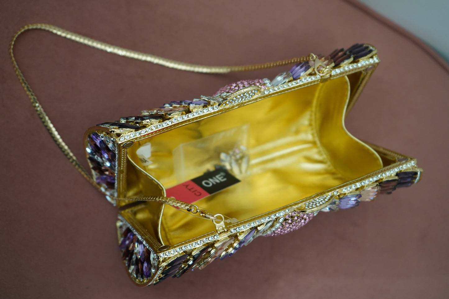 Pink & Purple Rhinestone Purse