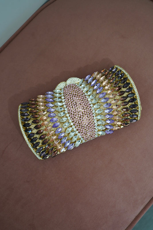Pink & Purple Rhinestone Purse