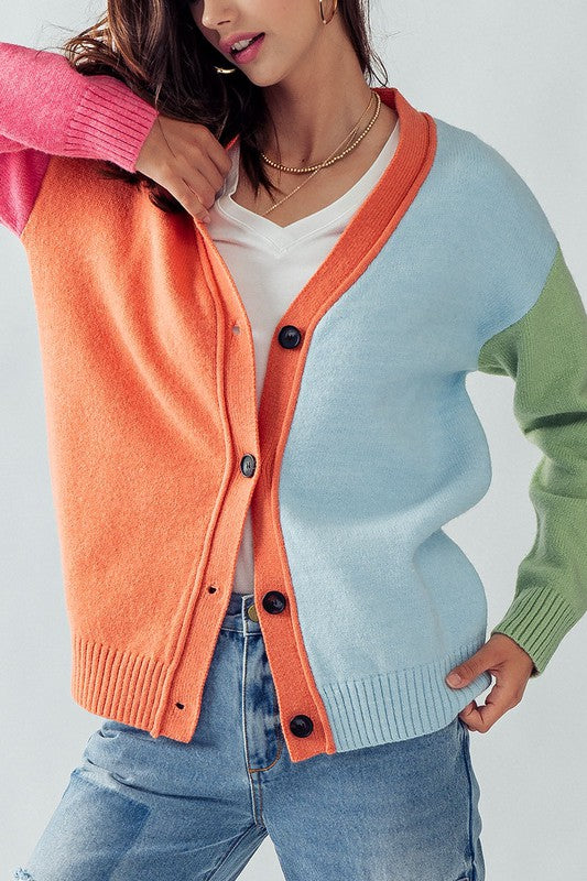 Heyday Multi Color Cardigan Sweater