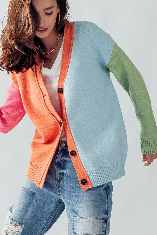 Heyday Multi Color Cardigan Sweater