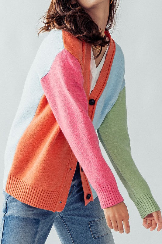 Heyday Multi Color Cardigan Sweater