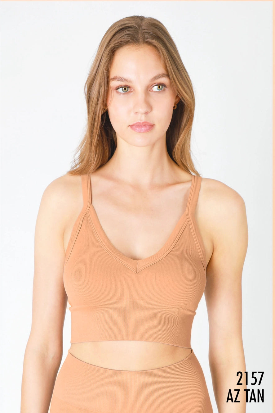 Nikibiki Ribbed V-Neck Bra Top