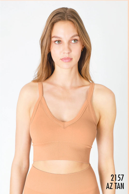 Nikibiki Ribbed V-Neck Bra Top