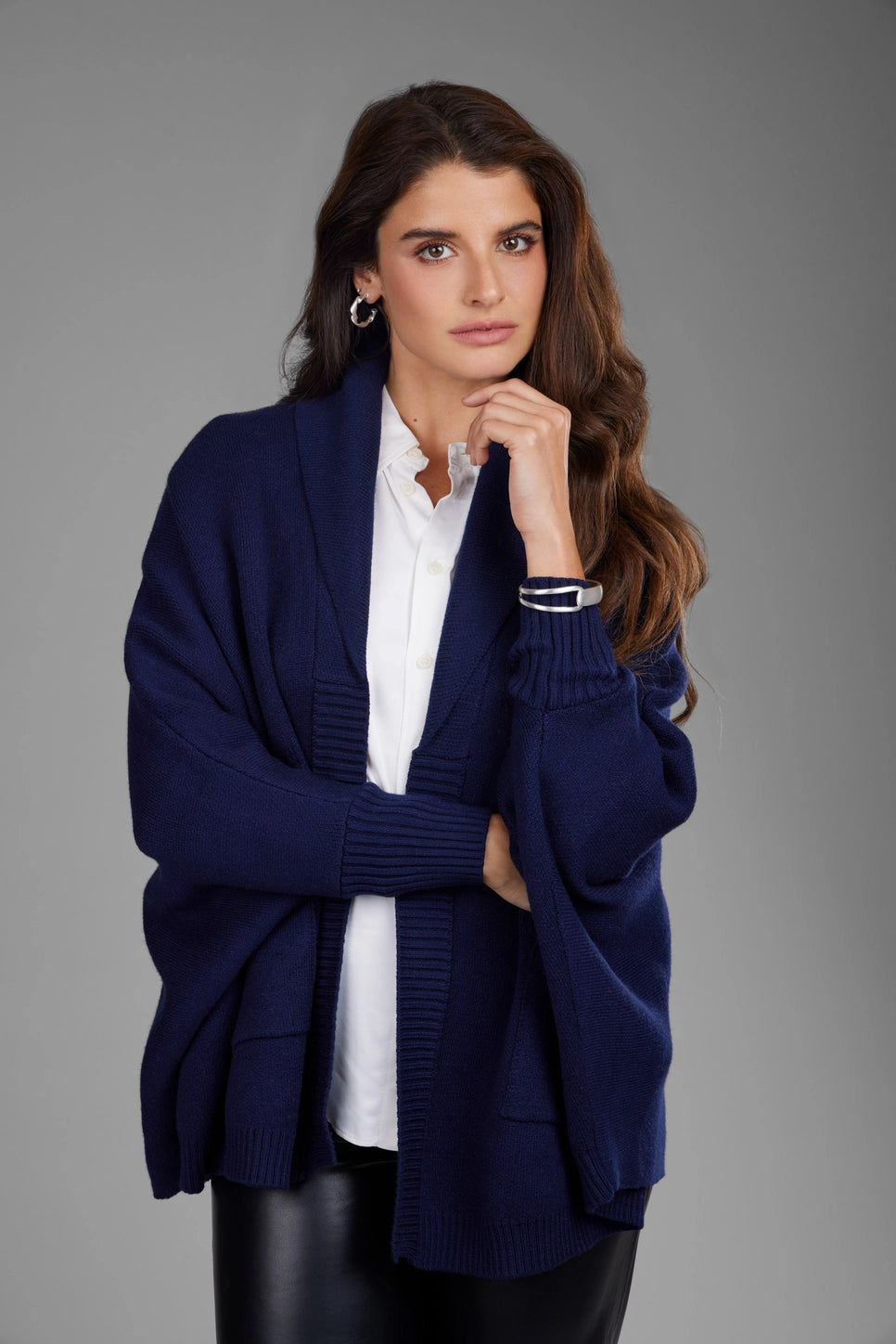 SAACHI Open Front Oversized Cardigan