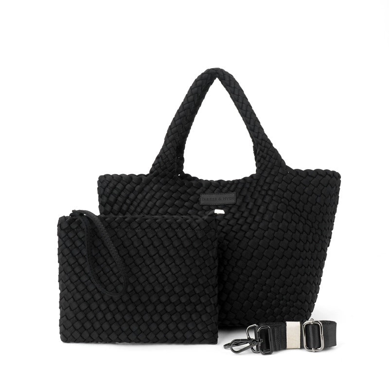 Parker & Hyde Jet Black Woven Tote