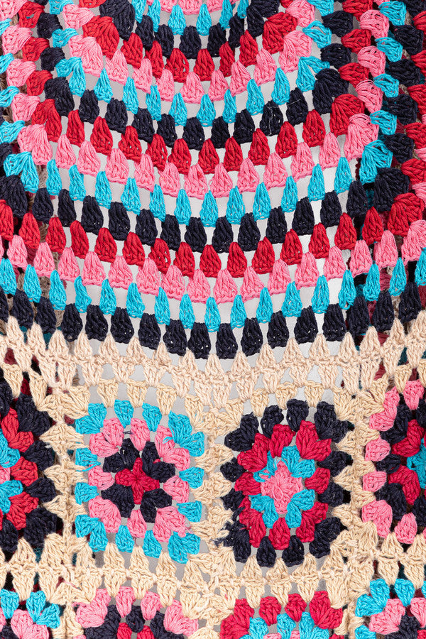 SAACHI Crochet Cotton Granny Square Kimono