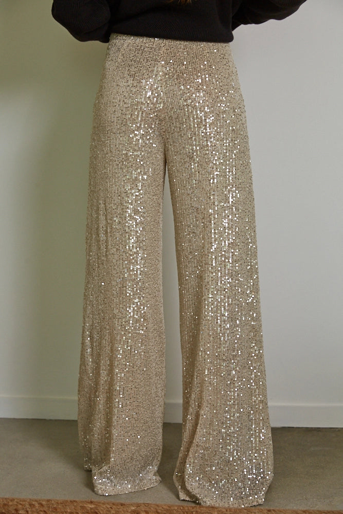 By Together High Waisted Sequin Flare Pants