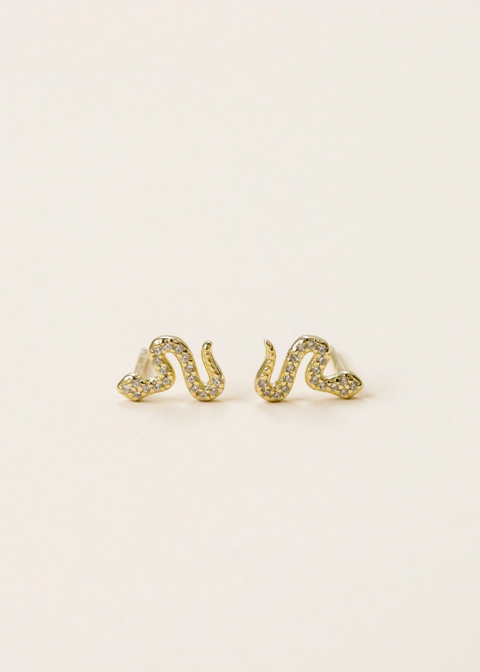 Jax Kelly Gold Snake Stud Earrings