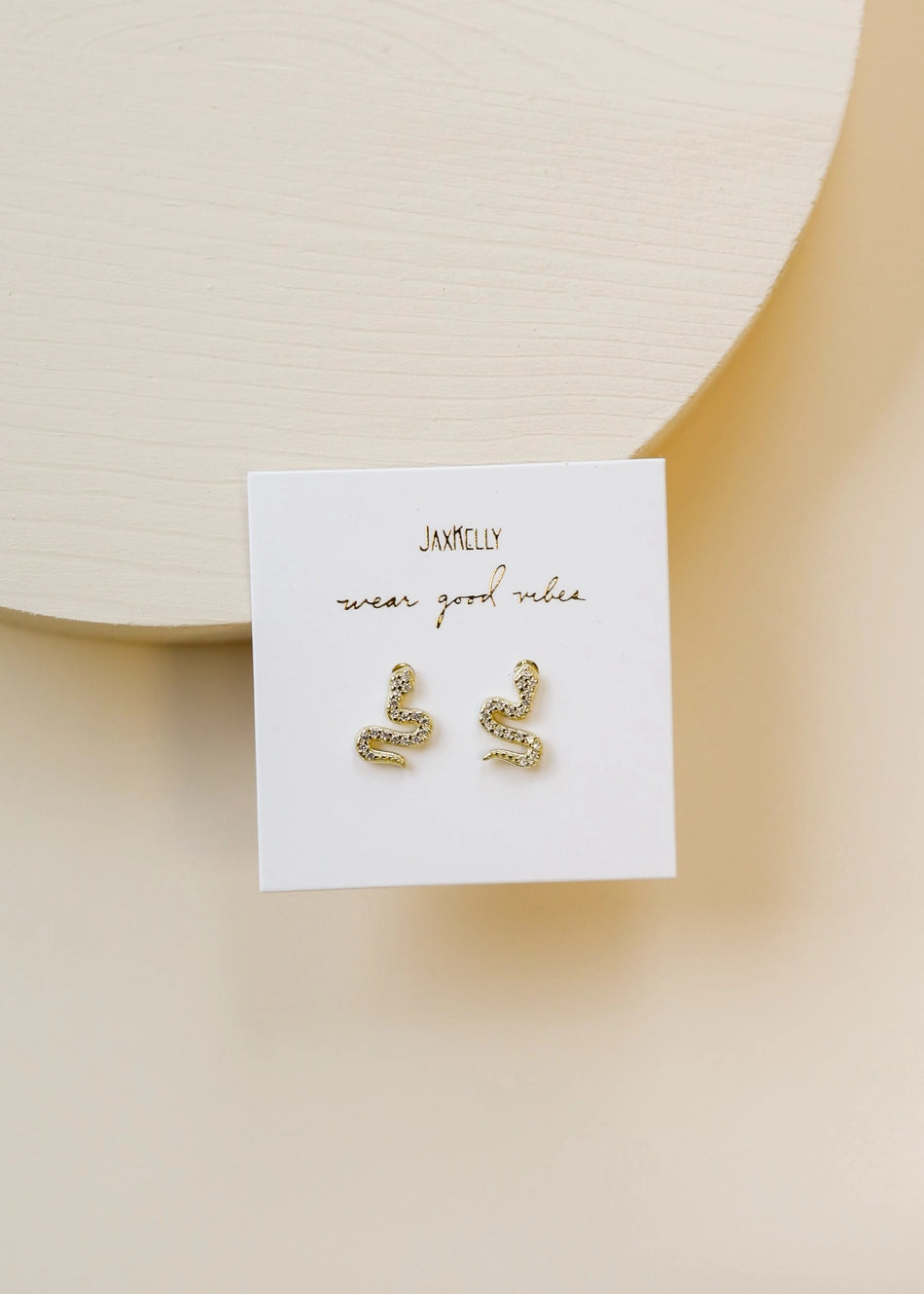 Jax Kelly Gold Snake Stud Earrings