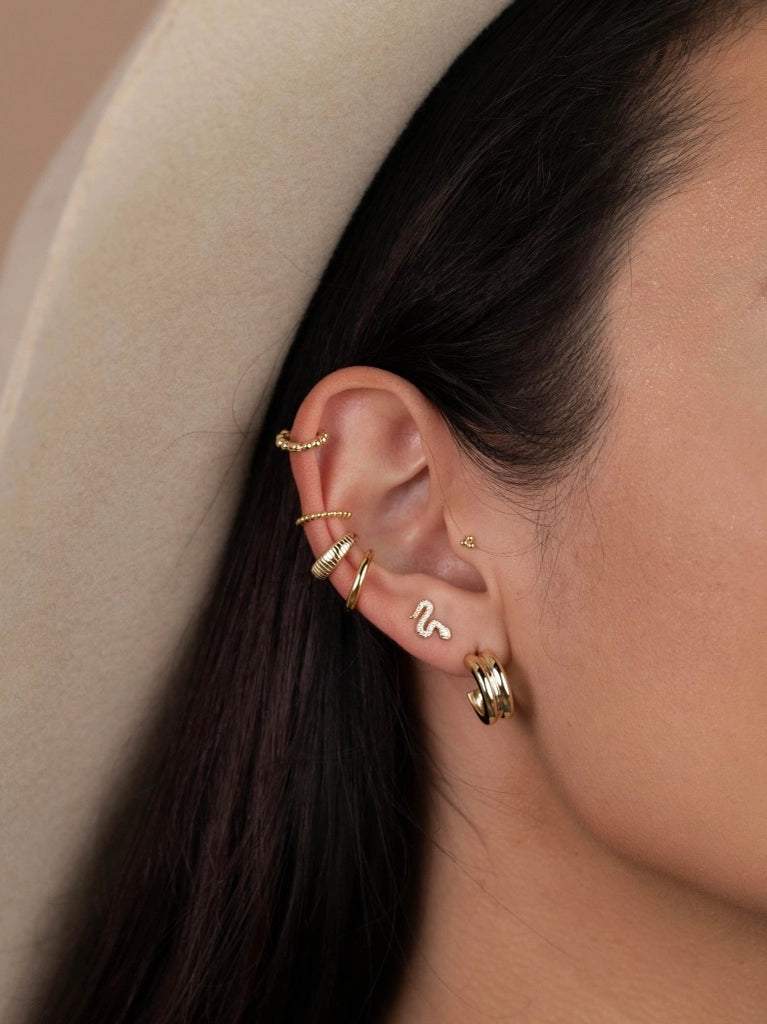 Jax Kelly Small Bold Gold Hoop Earrings