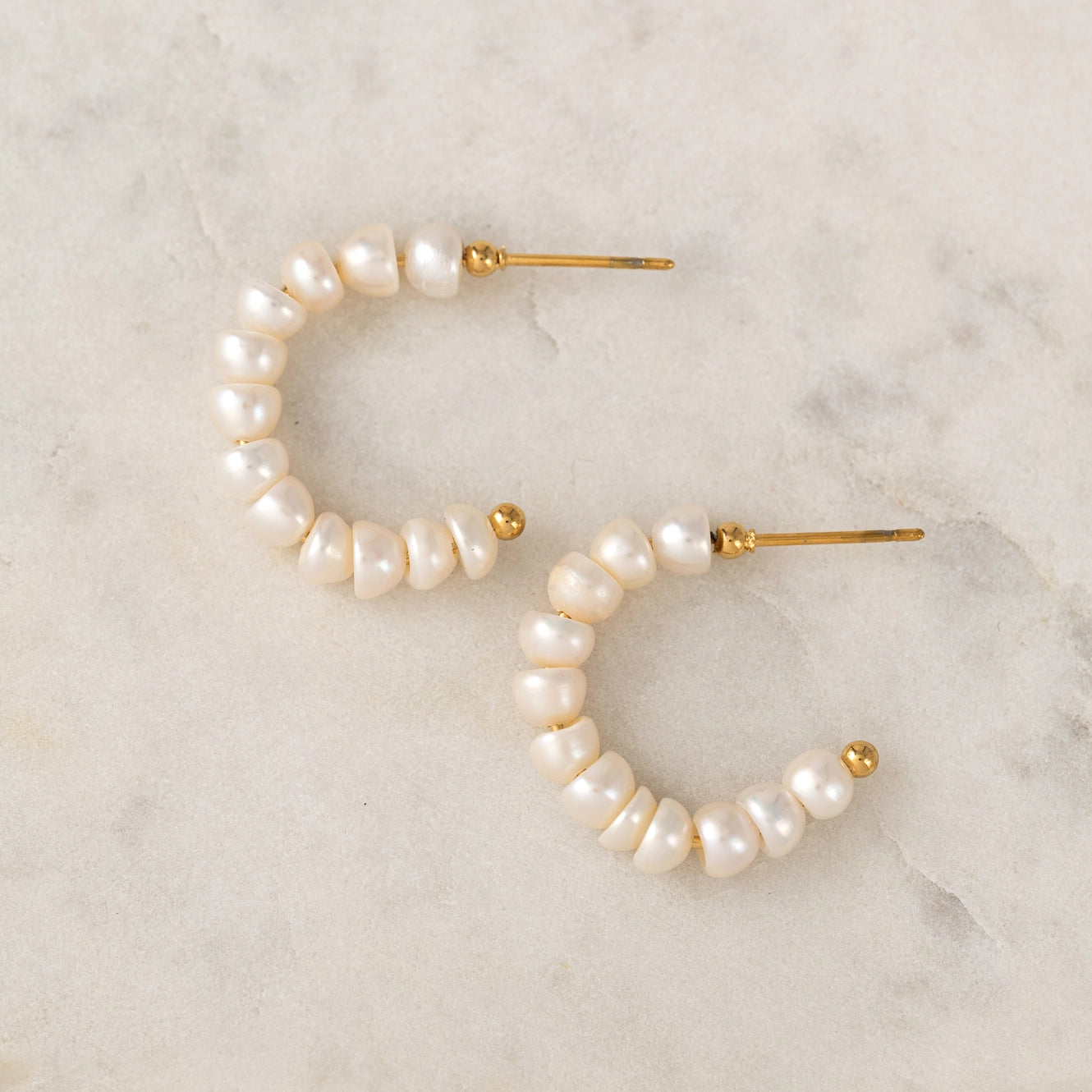 Lover’s Tempo Fresh Water Pearl Hoop Earrings